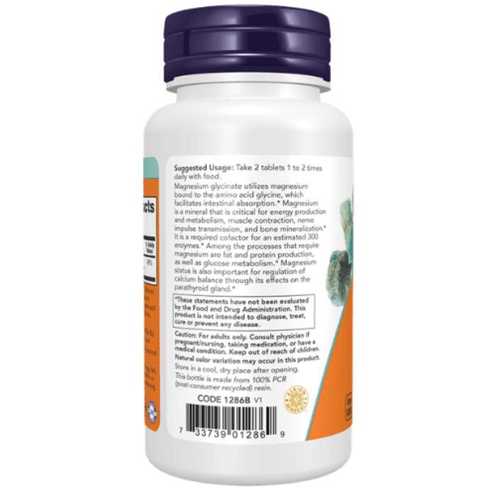 NOW Magnesium Glycinate Tabletter