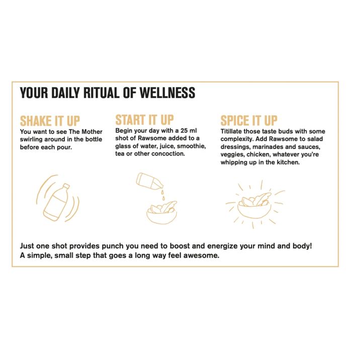 Rawsome Apple Cider Vinegar Ingefær og Gurkemeie 500ml