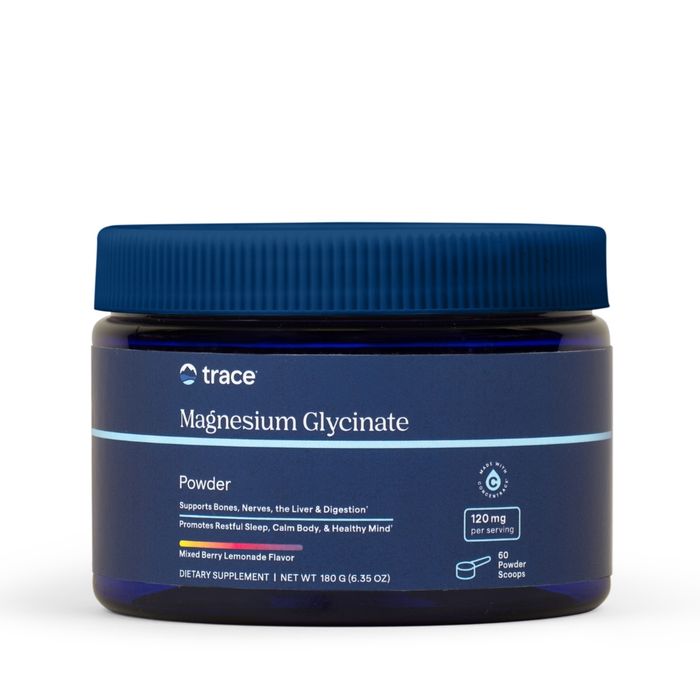 Trace Minerals Magnesium Glycinate Pulver Bær og Lemonade