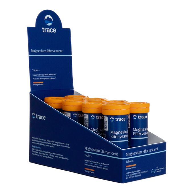 Hovedbilde Trace Minerals Magnesium Brusetabletter Appelsin ...