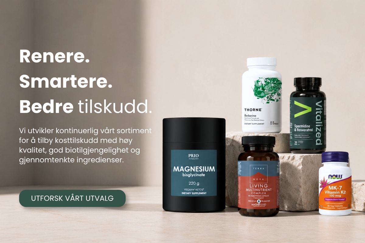Utforsk utvalget av høykvalitets kosttilskudd hos vitaminX.no