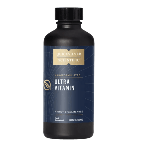 Quicksilver Scientific Ultra Vitamin i flaske. Flytende multivitamin med nanoformulering utviklet for høy biotilgjengelighet.