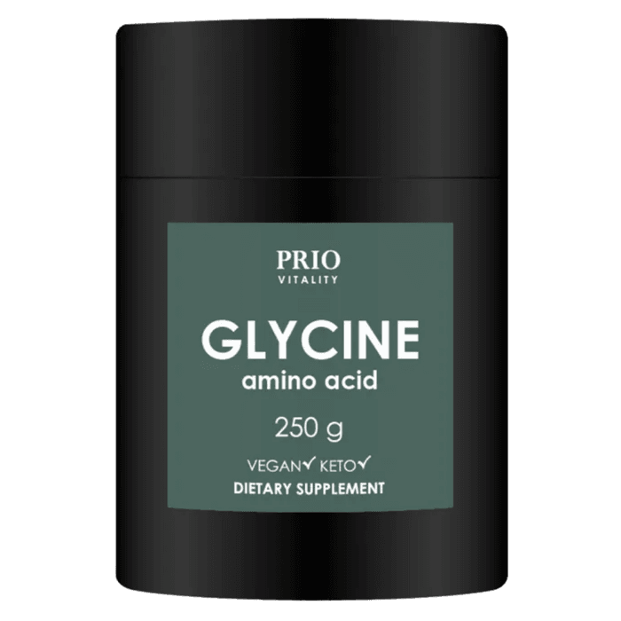 Tilskudd av glycine fra Prio Vitality i kapselform