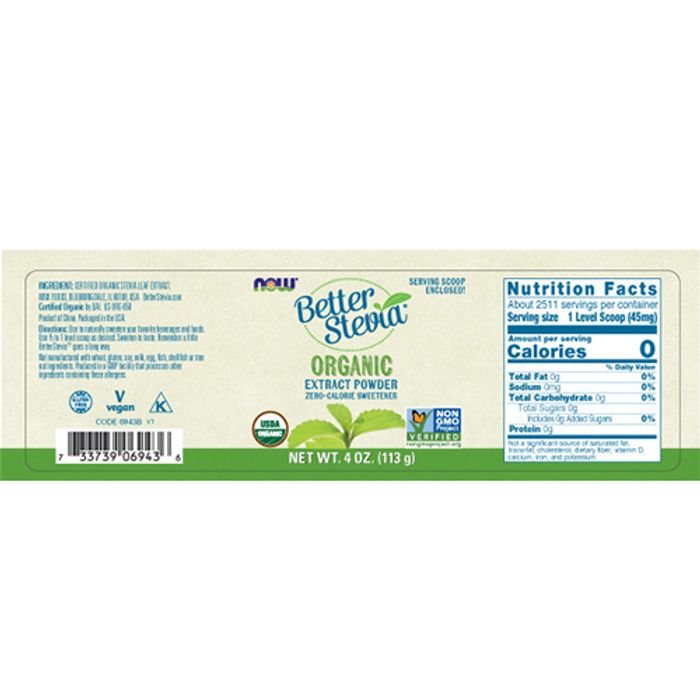 NOW BetterStevia® Ekstraktpulver